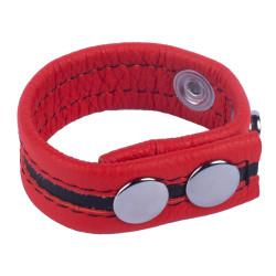 The Red Cockring en cuir Tippy Rouge